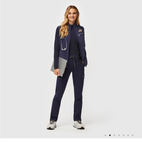 High-waisted Yola pants in Small Regular Navy - Picture 1 of 8